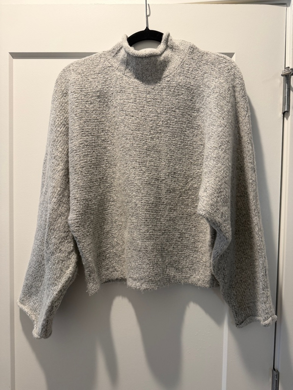 William Rast Light Gray Mock Neck Sweater